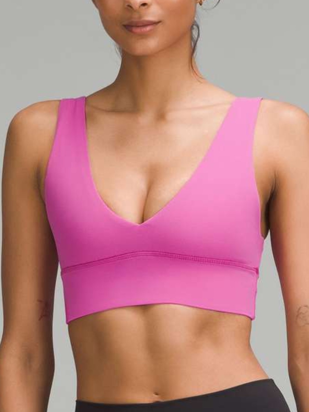 lululemon athletica Pink V-Neck Sports Bralette